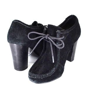 Ralph Lauren suede heeled lace up oxford